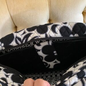 Vera Bradley Black and White Travel Bag with Space for laptop